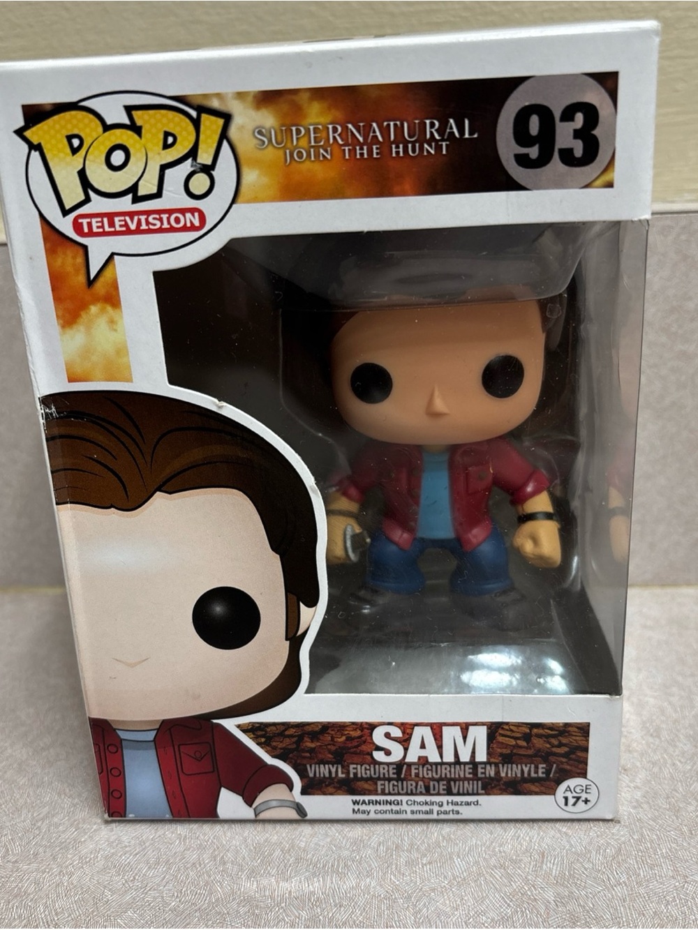 Funko Pop! Television Supernatural Sam #93 Vinyl Figure In Damaged Box